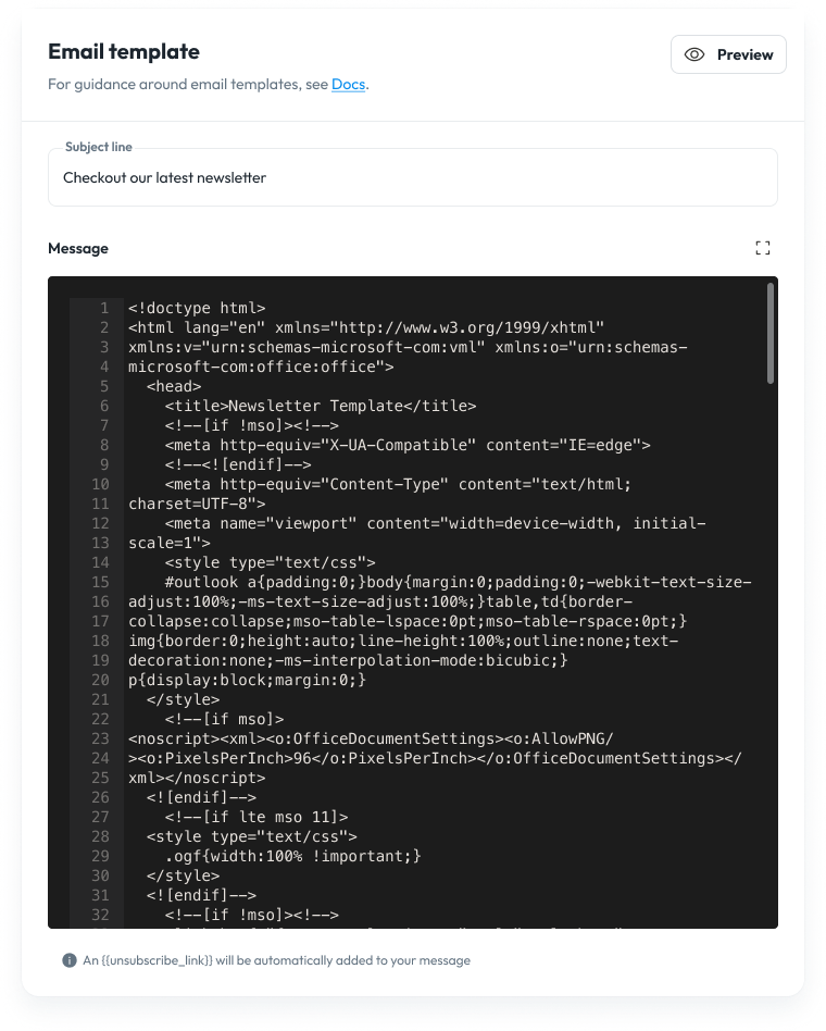 Email Template